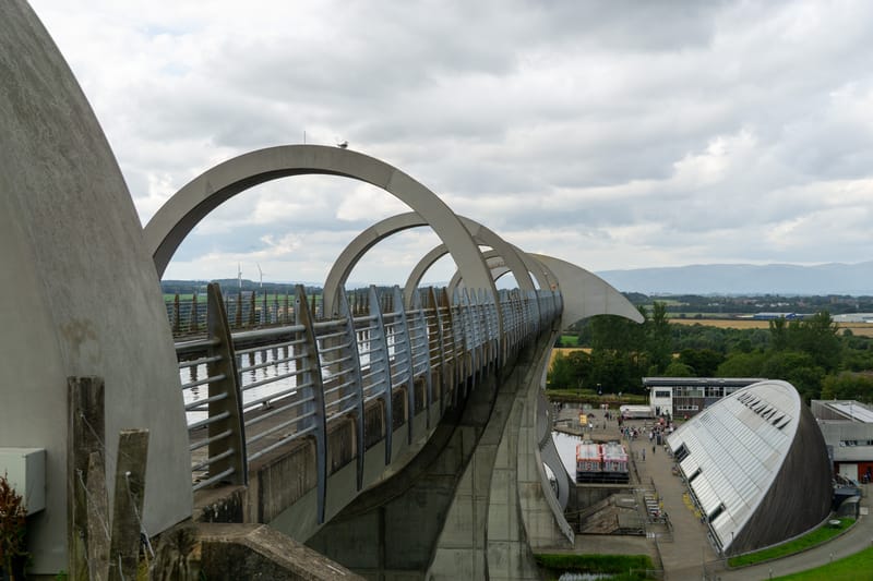 View from the top of the Falkirk Wheel