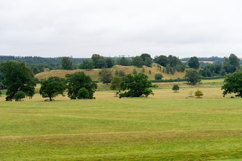 Ruins of Roxburgh Castle viewed from Floors Castle