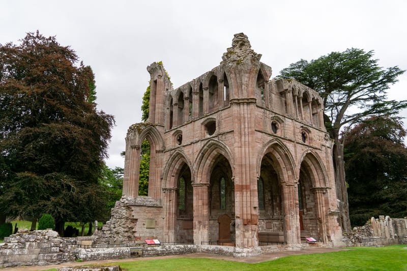 Site of Walter Scott's grave at Dryburgh Abbey